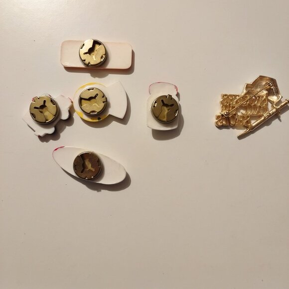 Nursing Themed Pin Set With Cute Designs & Gold-Tone Brooch-LIKE NEW - Picture 3 of 7